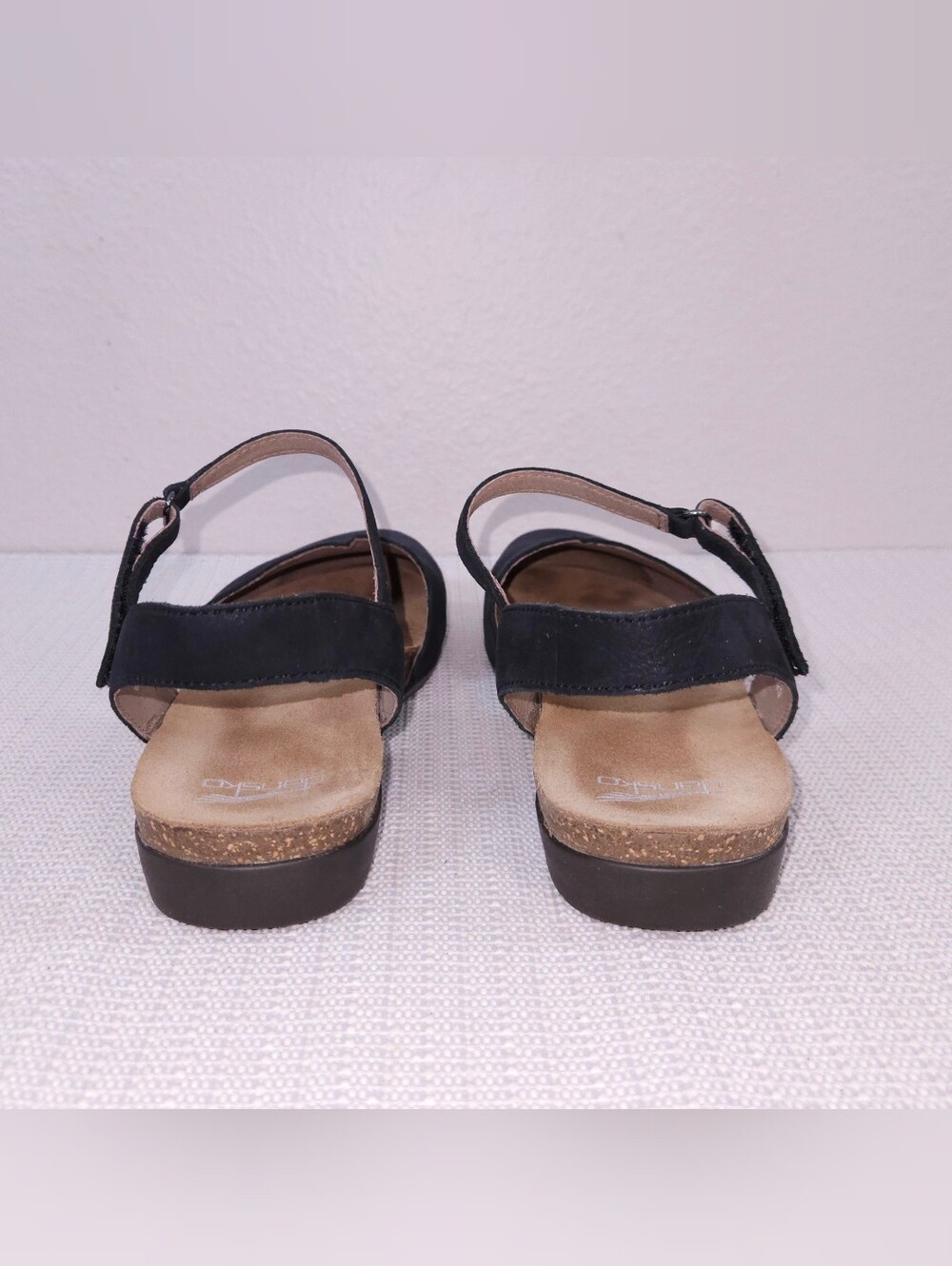DANSKO Rowan Slingback Mary Jane Sandals Black Nubuck Flats EU 43 - Picture 7 of 9
